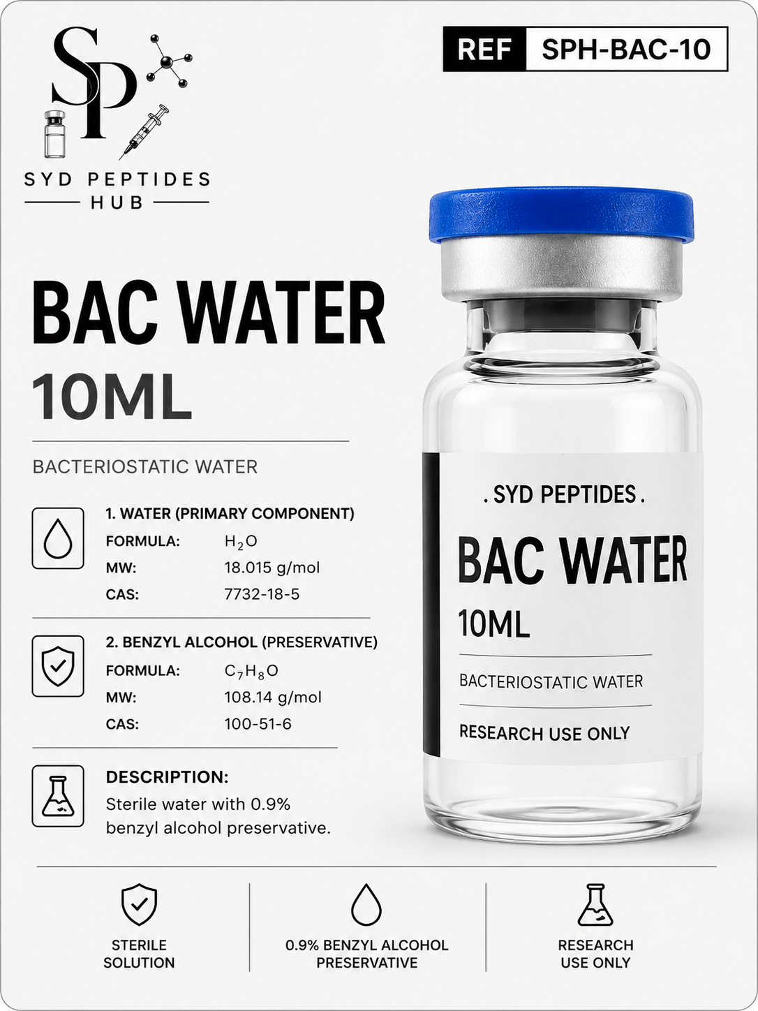 BAC WATER 10ml